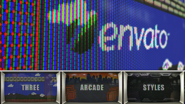 Logo Reveal - Retro CRT Arcade Screen