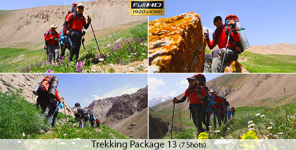 Group Of Young Friend Hiking in Mountain alt