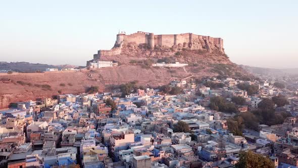 Blue City And Mehrangarh Fort In Jodhpur, Rajasthan, India alt