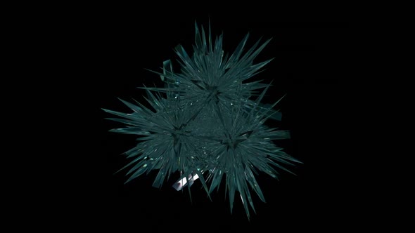 Snowflakes with Effects on a Black Background
