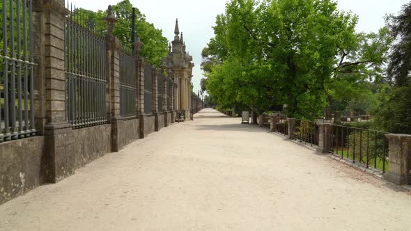 Metal Fence Protecting Botanical Garden of the University of Coimbra alt
