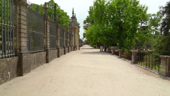 Metal Fence Protecting Botanical Garden of the University of Coimbra