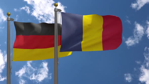 Germany Flag Vs Chad On Flagpole alt