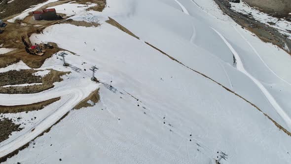 Snowy Mountains And Ski Center Aerial View 14 alt