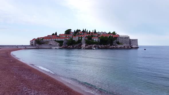 Picturesque View of the Castle on the Island