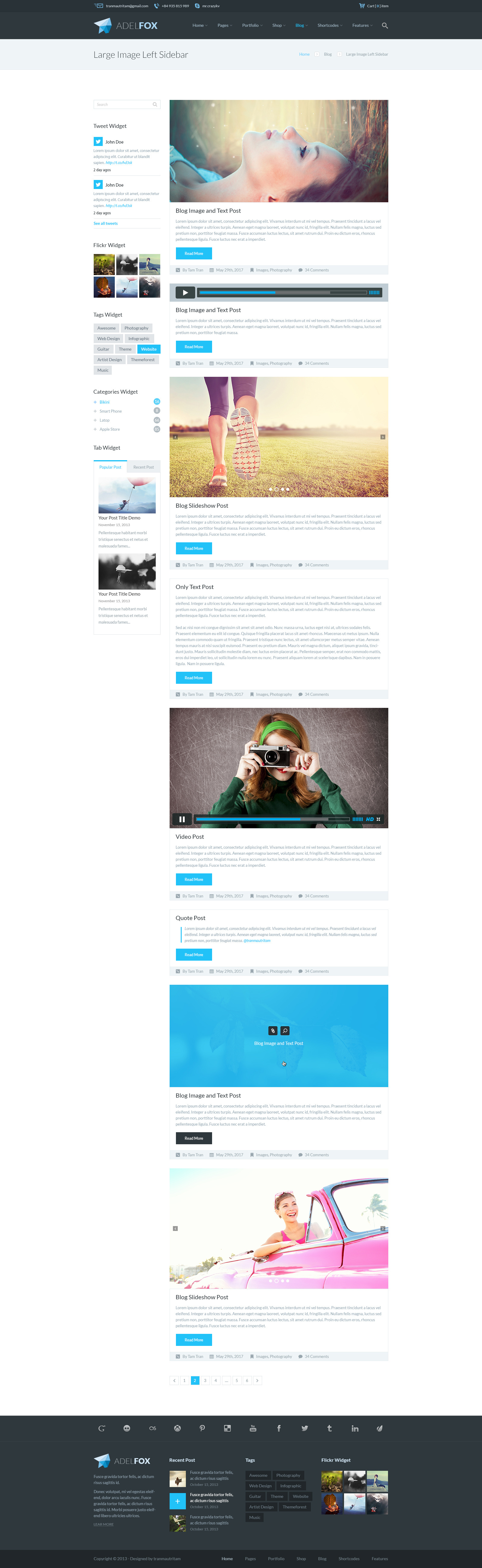 AdelFox Multi Purpose PSD Template By Tranmautritam ThemeForest