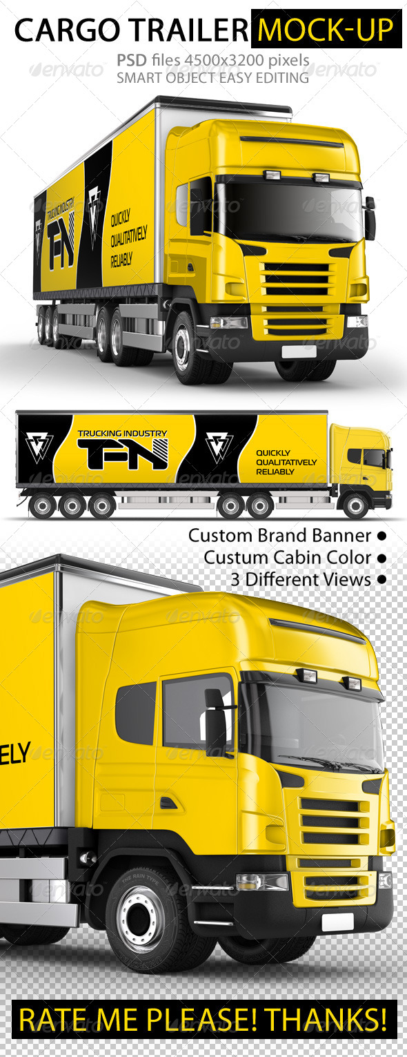 Download Branded Trailer Truck Mock Up By Bennet1890 Graphicriver