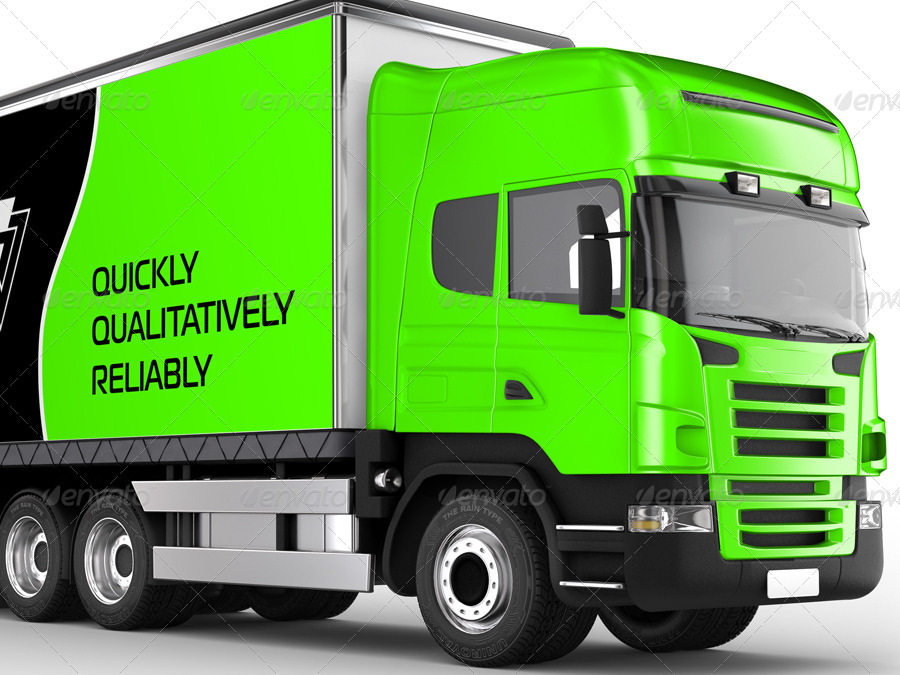 Download Branded Trailer (Truck) Mock-Up by Bennet1890 | GraphicRiver