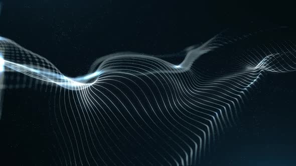 Line Particles Waving Background