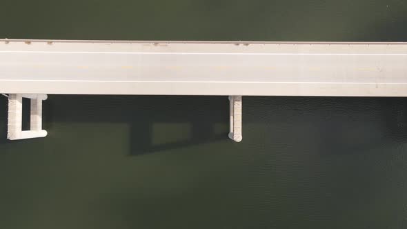 Aerial Flyover of Empty Bridge Highway Road in the Ozarks, Missouri alt