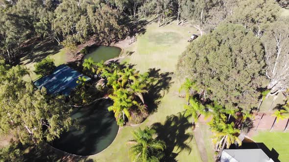 Aerial View of a a Small Golf Course in Australia alt