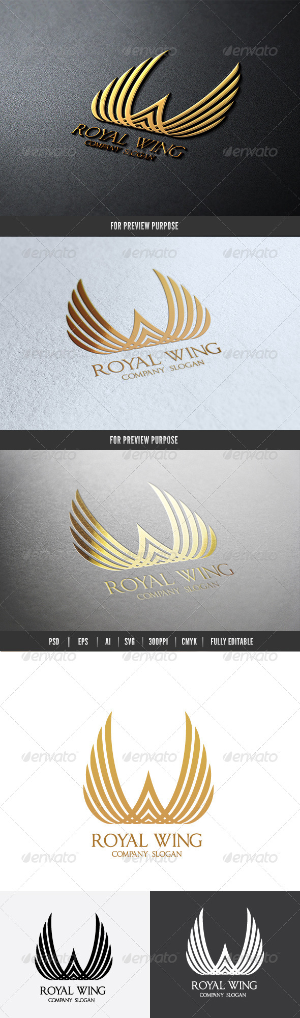 Royal Wing II - Crests Logo Templates