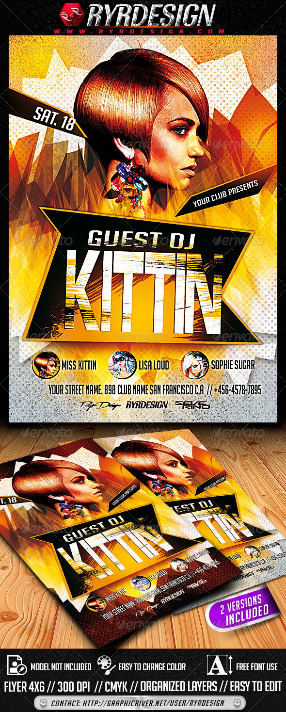Electro House Flyer Template - Print Templates