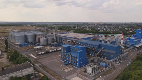 Industrial Zone with Factory or Plant Processing of Sunflower Oil and Oilseed alt