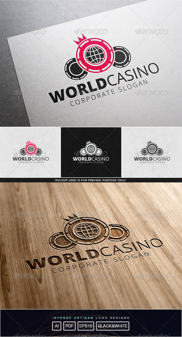 World Casino Logo Template