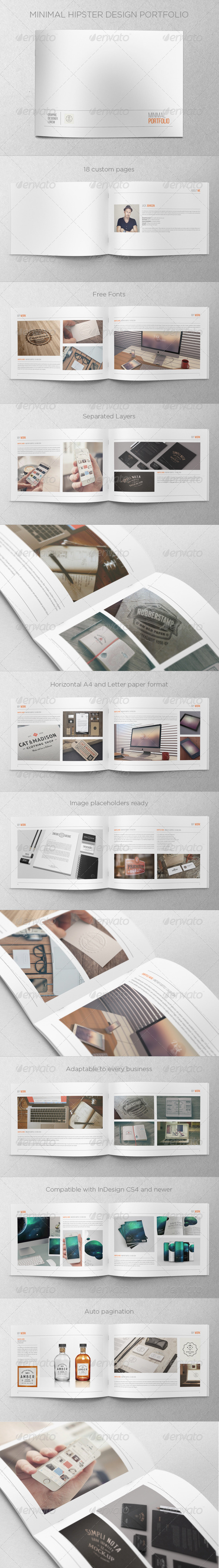 Minimal Hipster Design Portfolio By AbraDesign GraphicRiver