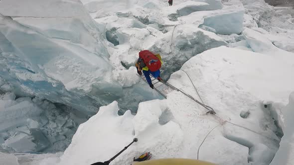 Indian Climbers Tracking Towards Everest Base Camp