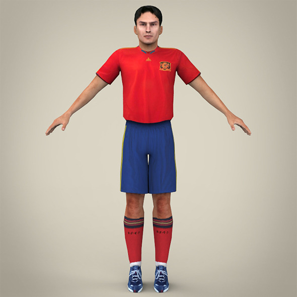 Red Uniformed Football - 3Docean 8107493