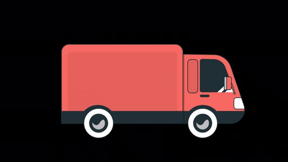 4K Delivery Truck Animation