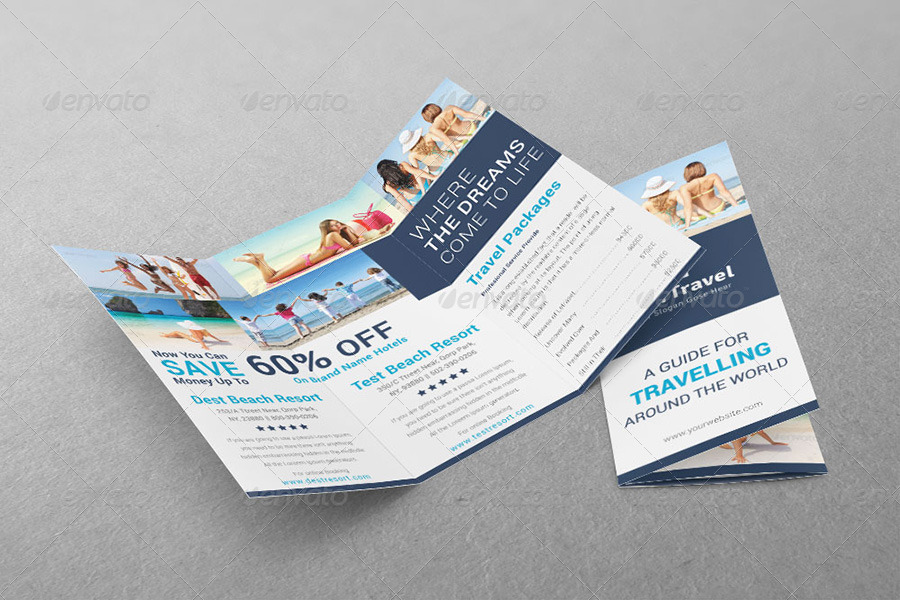 Travel / Tourism Tri-Fold Brochure Bundle | v1, Print Templates ...