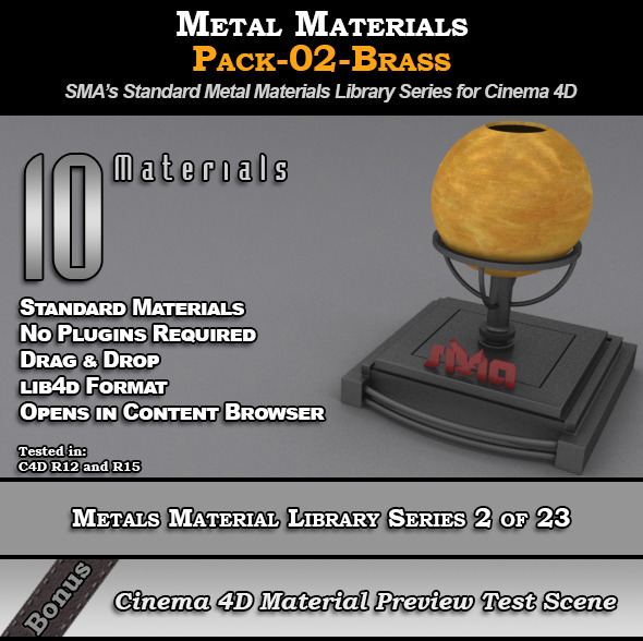 Metals Material Pack-02-Brass - 3Docean 8117320