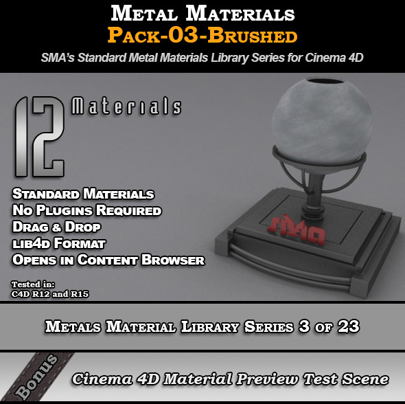 Metals Material Pack-03-Brushed - 3Docean 8117342