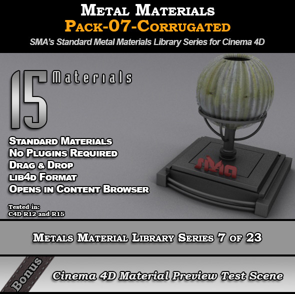 Metals Material Pack-07-Corrugated - 3Docean 8117480