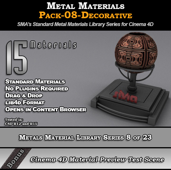 Metals Material Pack-08-Decorative - 3Docean 8117495