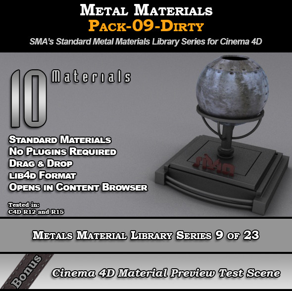 Metals Material Pack-09-Dirty - 3Docean 8117562