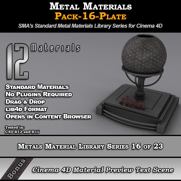 Metals Material Pack-16-Plate - 3Docean 8117747