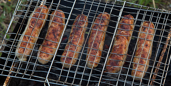 Sausages on the Grill