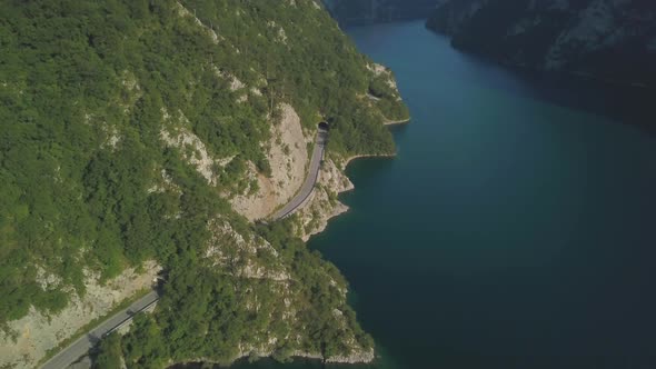 Aerial Footage of Piva Lake