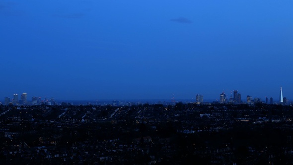 London Full Skyline Timelapse Night