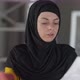Portrait of Intelligent Concentrated Muslim Woman in Hijab Working in Home Office Indoors - VideoHive Item for Sale