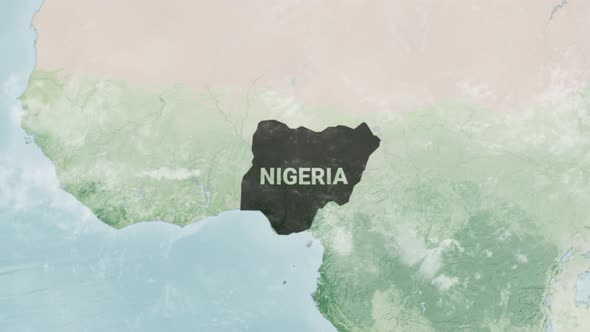 Globe Map of Nigeria with a label