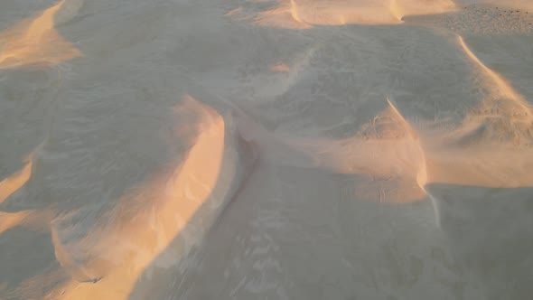 Drone video topdown desert at sunset in Western Australia alt