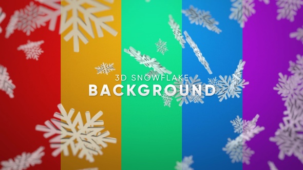 3d Snowflake Background