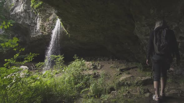 Tourist Girl With Backpack alt