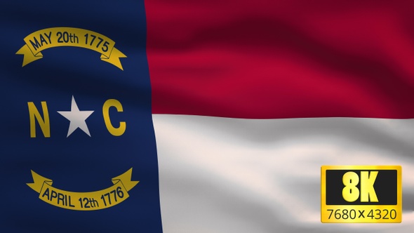 8K North Carolina State Flag Background alt