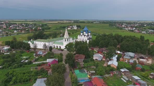 Aerial View on Kremlin in Suzdal Russia alt