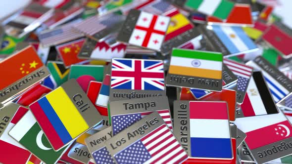 Badge with Tbilisi Text and Flag alt