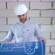 Construction engineer working with building plan - VideoHive Item for Sale