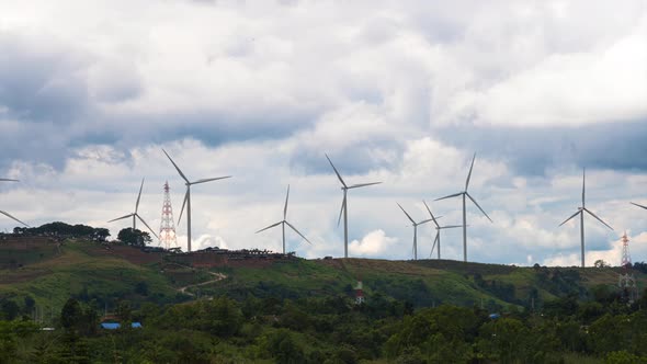 Windmill turbine farm for electrical generator