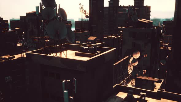 Roofs of Abandoned Ghost Town alt