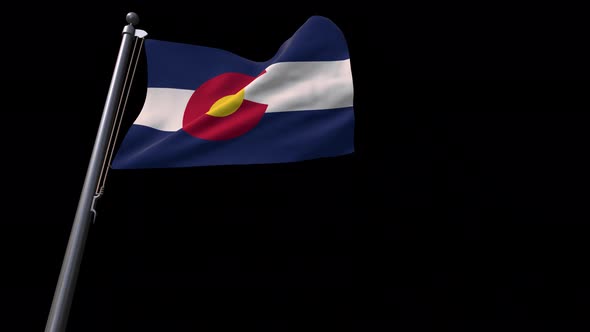 Colorado State Flag  With Alpha Channel 4K alt