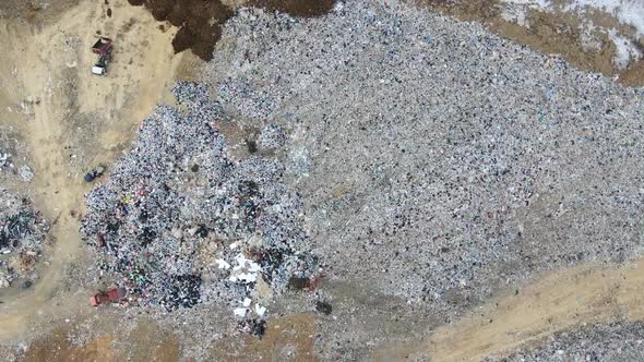 Garbage Dump Top View. Ecology . Waste Collection