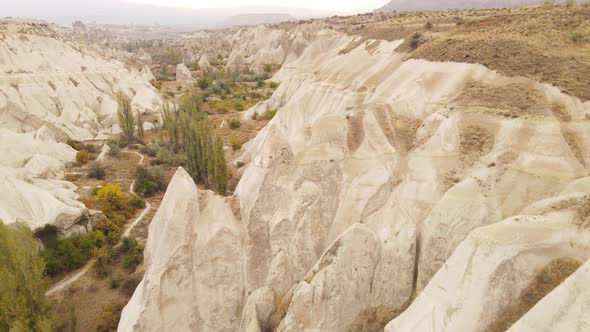 Cappadocia Landscape Aerial View. Turkey. Goreme National Park alt