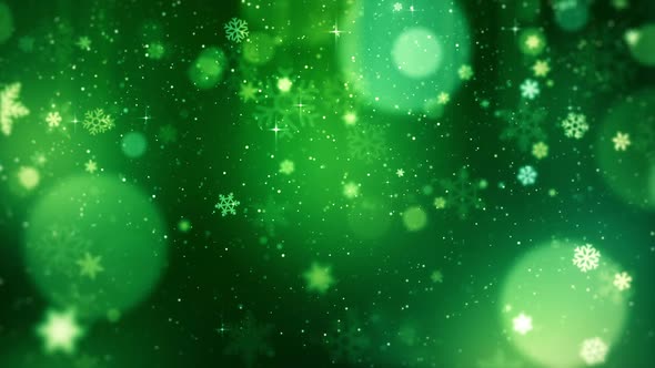 Green Snowflake | Christmas Background