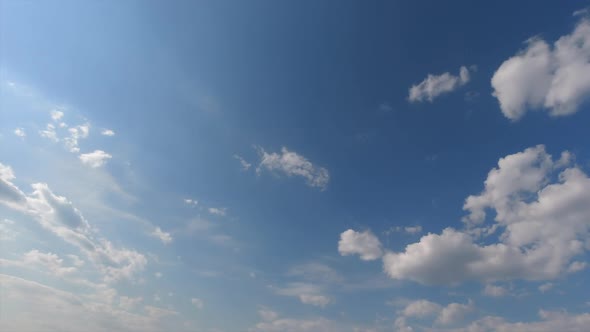 Clouds View Time Lapse, Sunny Clear Day