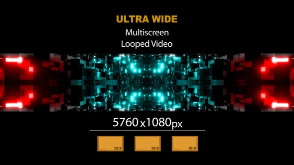Ultra Wide HD Tunnel Sci Fi Light 04